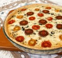   Quiche provenzal de tomates cherry
