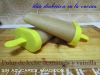   Polos de leche desnatada y vainilla sin azúcares añadidos