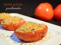 
Tomates gratinados con parmesano  