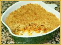   Crumble de pisto con chorizo