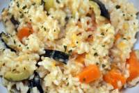   Risotto de calabacín y calabaza