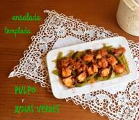 
Ensalada templada de pulpo y judias verdes  