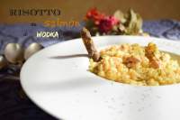 
Risotto de salmón al wodka  