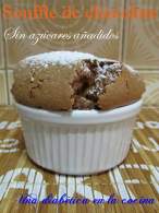   Soufflé de chocolate con leche sin azúcares añadidos