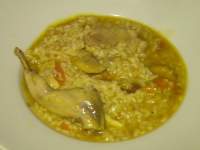   Arroz con codornices y castañas