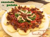 
ENSALADA de PATATA con vinagreta de TOMATES SECOS  