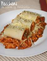   Paccheri de carne y berenjena
