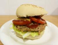   Hamburguesa de avena con setas boletus