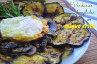 
VERDURAS TEMPLADAS con HUEVO FRITO  