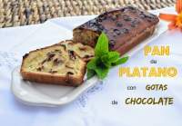 
PAN de PLATANO con CHISPAS de CHOCOLATE  