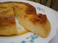   Flan de queso al microondas (laurilla fondant)