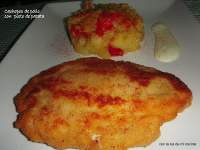   CACHOPO DE POLLO CON PISTO DE PATATA