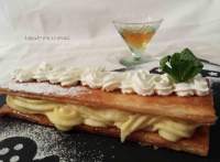   Milhojas de hojaldre crujiente con crema pastelera y nata de Paco Torreblanca