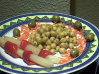   Ensalada templada de garbanzos