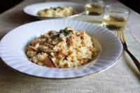   Risotto con shiitake y foie