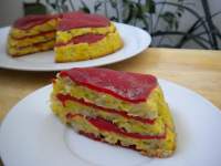   Pastelito de bacalao y pimientos del piquillo