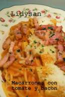   Macarrones con tomate y bacon (thermomix)
