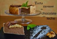 
TARTA MOUSSE de CHOCOLATE con LECHE  