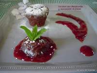   COULANT CON CHOCOTURRÒN Y MERMELADA DE FRESAS