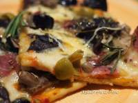   Pizza catalana con setas y bacon - Thermomix y tradicional