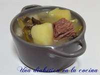   Caldo gallego y sus raciones de hidratos de carbono