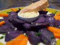   Ensalada de patatas violetas - Vitelotte