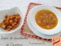 Sopa de picatostes de Carmen  