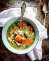   Sopa de verduras y arroz