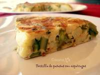   Tortilla de patatas con espárragos