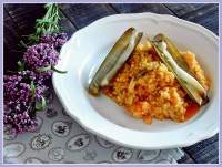   Arroz meloso con navajas y gambones