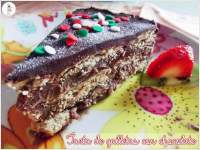   Tarta de galletas con chocolate  