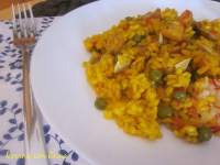 ARROZ CON SEPIA, ALMEJAS Y GAMBAS  