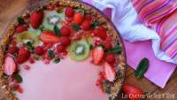   Tarta Panacotta de Chocolate Blanco y Coco con Frutas