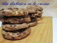   Cookies integrales de chocolate y nueces aptas para diabéticos