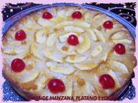   TARTA DE MANZANA, PLATANO Y YOGUR