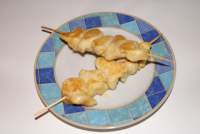   Brochetas de pollo al curry