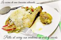 
POLLO AL CURRY CON VERDURAS EN WOK Y CUSCÙS, JEJEJE, MIRA QUE ME HA QUEDADO LARGO EL TÌTULO, PERO ES LO QUE ES
         