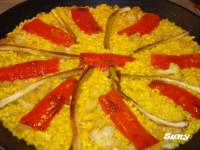 Arroz con coliflor y bacalao  