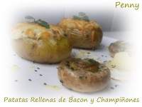   Patatas Rellenas de Bacon y Champiñones y Queso Gouda Viejo Old Amsterdam