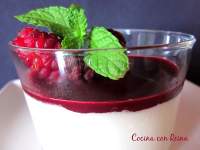 CREMA DE CHOCOLATE BLANCO Y COULIS DE MORAS thermomix y tradicional  