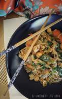   Wok de Fideos Chinos con Pollo y Setas