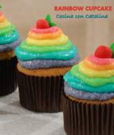    Rainbow FRosting Cupcakes
