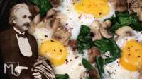 
EL DESAYUNO DE ALBERT EINSTEIN | Huevos fritos con champiñones  
