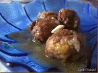 Albóndigas con paté y salsa de Px y Piñones (thermomix)