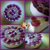 Tarta de Queso con Uvas al Moscatel