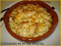 Macarrones con atún, gratinados