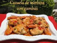   Cazuela de merluza con gambas