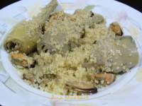   COUS-COUS CON ALCACHOFAS Y MEJILLONES 