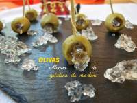 
OLIVAS RELLENAS de GELATINA de MARTINI  