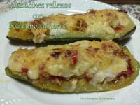   Calabacines rellenos con bechamel al horno